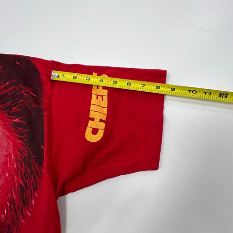 Vintage Y2K Reebok KC Chiefs Tony Gonzalez Big Face Graphic T-Shirt Men's M Red