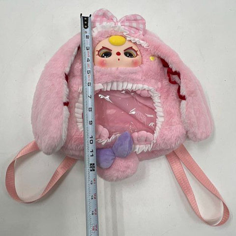 Baby Three Pink Plush Kawaii Rabbit Ita Bag Mini Backpack
