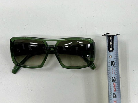 SEEMMONDO Trapper Women's Green Square Oversized Gradient Sunglasses Sz One Size