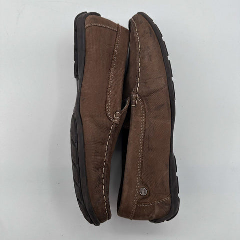 Bosi Brown Leather Driving Loafers Slip On Moccasins Men's Size 9