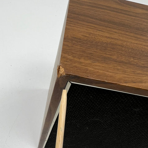 Vintage Hitachi Bookshelf Speaker Single 8 Ohm Woodgrain Hi-Fi Stereo Japan