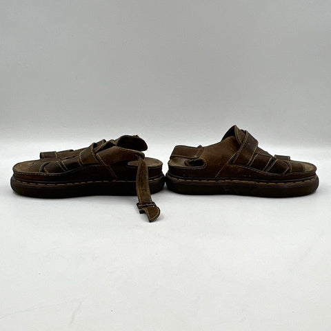Vintage 90s Dr Martens 8423 Made in England Brown Fisherman Sandals Size UK 9