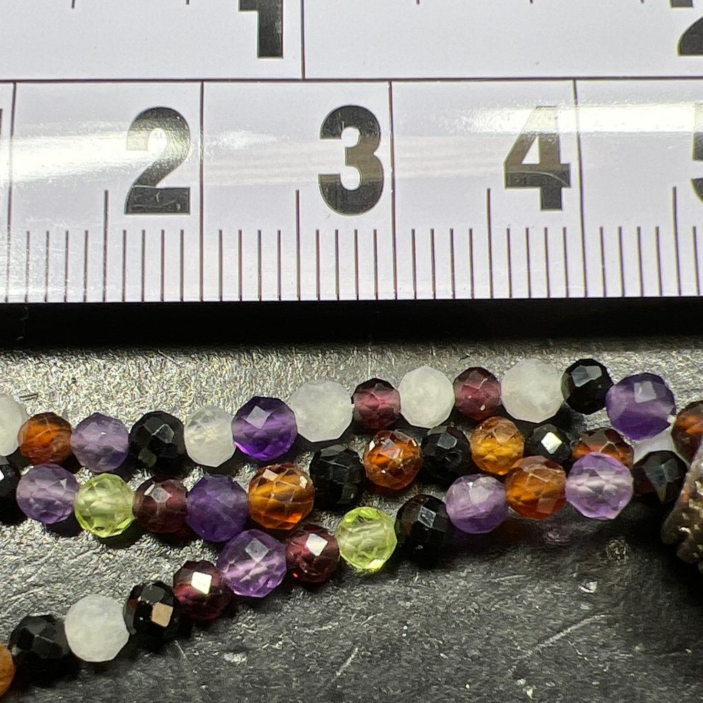 African Amethyst Multi Gemstone Beaded Dangle Earrings