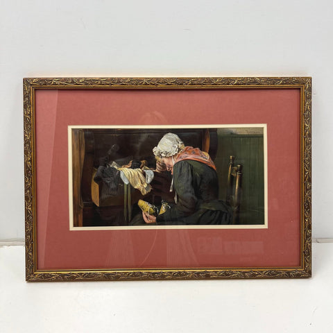 Harry Roseland Tender Memories 1893 Victorian Framed Print Ornate Gilt Frame