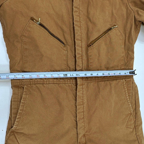 Vintage 80s Walls Blizzard Pruf Insulated Duck Canvas Coveralls Sz L Tall USA