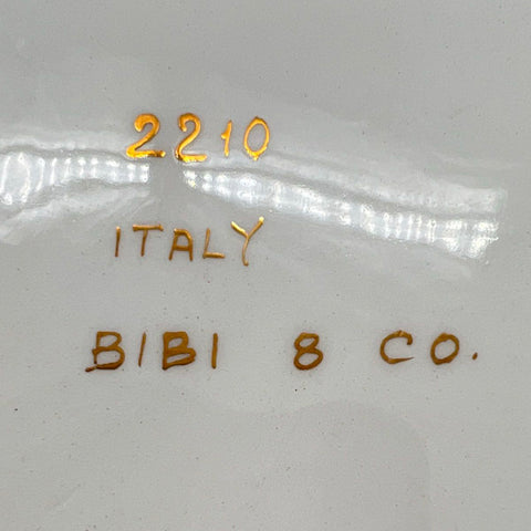 Bibi & Co Italy Majolica Relief Plate Cherubs Putti Gold Trim Vintage 14.5 Inch
