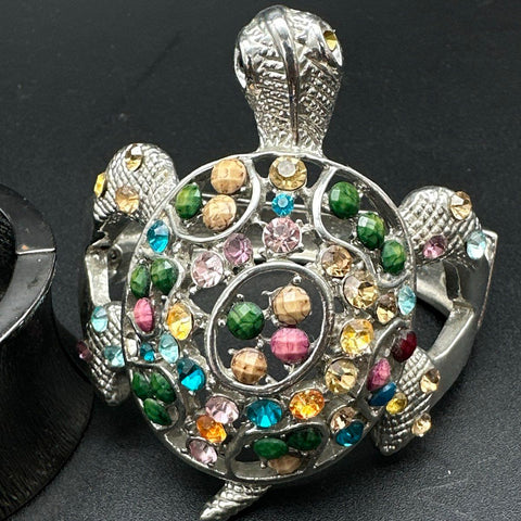 Vintage & Modern Costume Jewelry Lot 10 Bracelets Turtle Flower Bangles Cuffs