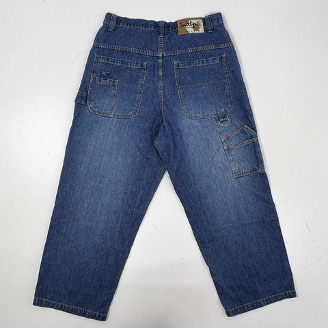 Vintage Y2K Southpole Baggy Carpenter Denim Jeans Blue Skater Sz 36x30