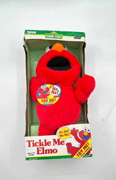 Sesame Street Tickle Me Elmo Tyco 1996 Vintage Plush Toy New In Box NIB