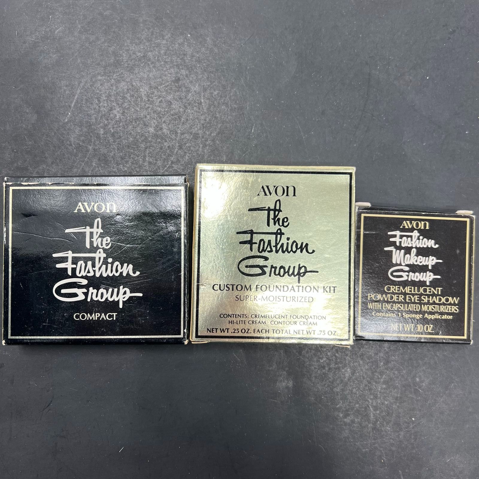 Vintage Avon The Fashion Group IOP NIB Compact Eyeshadow Foundation Lot of 5