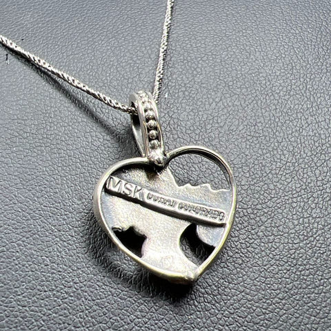 MSK Ouray Colorado Heart Pendant Necklace 6.35g