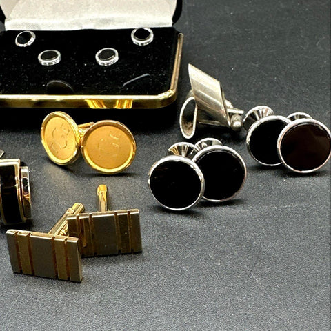 Lord West Pronto Uomo Men's Cufflinks & Shirt Studs Lot Gold Silver Tone Formal