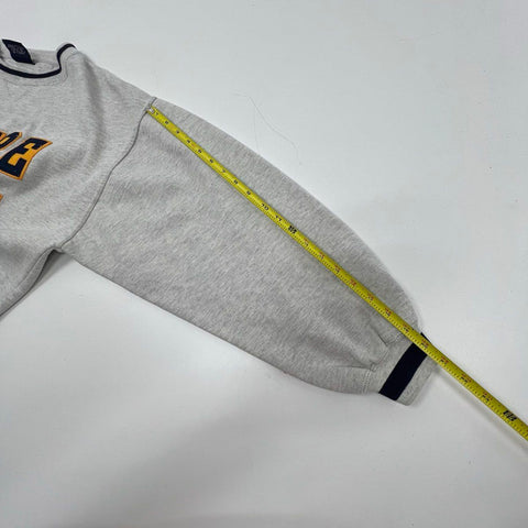 Vintage 90s Savvy Notre Dame Fighting Irish Gray Spellout Crewneck Sweatshirt L