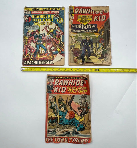 Marvel Comic Lot 1960s 1970s Western Rawhide Kid 3 Comics