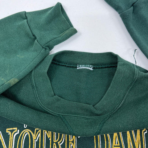 Vintage 90s Notre Dame Fighting Irish Leprechaun Crewneck Sweatshirt Green XL