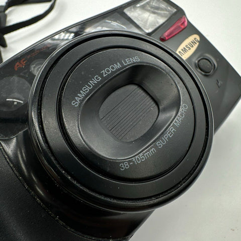 Vintage Samsung Maxima Zoom 105 35mm Point and Shoot Film Camera Macro Tested