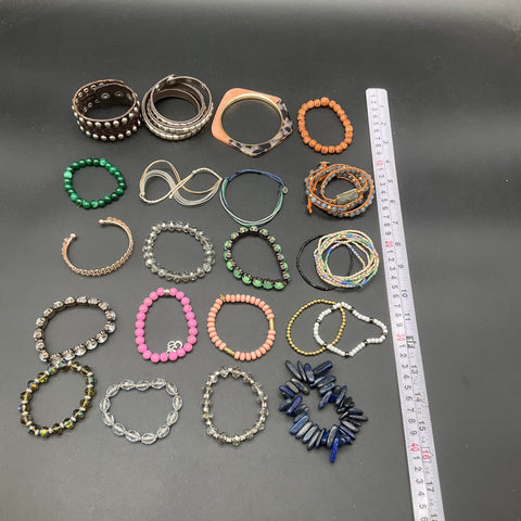 Fashion Jewelry Bracelet Lot of 25 Beaded Cuffs Bangles Wrap Boho Style