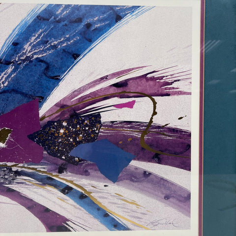 Steve Strickland Starwave I Abstract Framed Print 27x23 Contemporary Signed