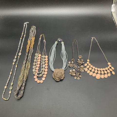 LOFT 1946 Fashion Costume Jewelry Lot of 6 Statement Bib Beaded Necklaces