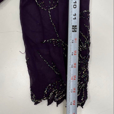 NWT JKara Women's Purple Beaded Floral Gown Dress 2-Piece Formal Size 10