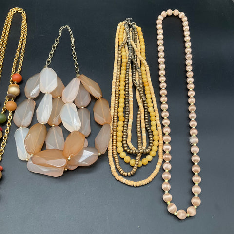 Vintage & Modern Boho Necklaces Jewelry Lot of 7 Beaded Glass Artisan Styles