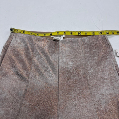Anthropologie Women's Rose Gold Metallic High Rise Slim Pants NWT Size 29