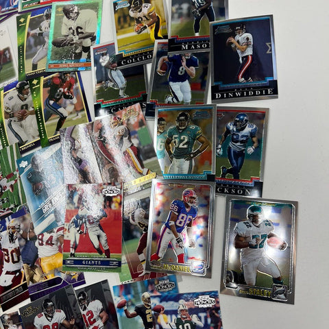 100+ Card Football Lot NFL Topps Upper Deck 1990s 2000s Stars & Inserts