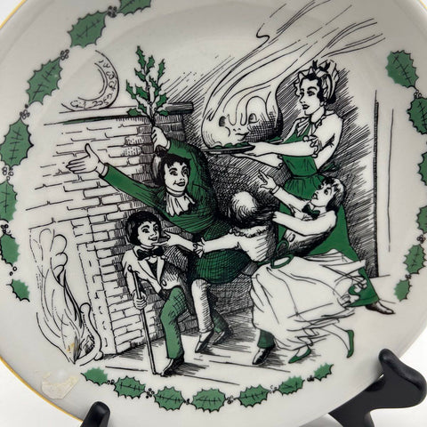 Shenango 1961 A Christmas Carol Plate "Here Comes The Plum Pudding" R. Flading