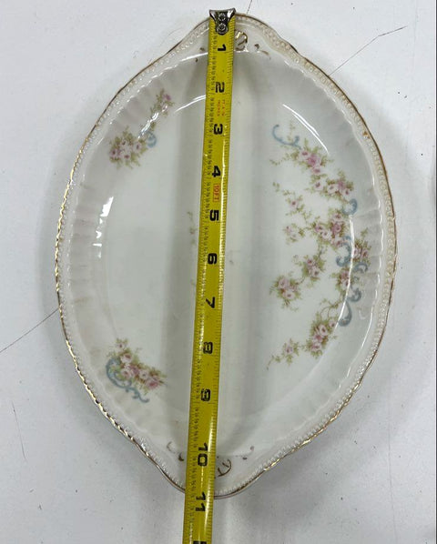 Lot 3 Antique Plates Swinnertons Silverdale & GDA Limoges Relish Dish Vintage