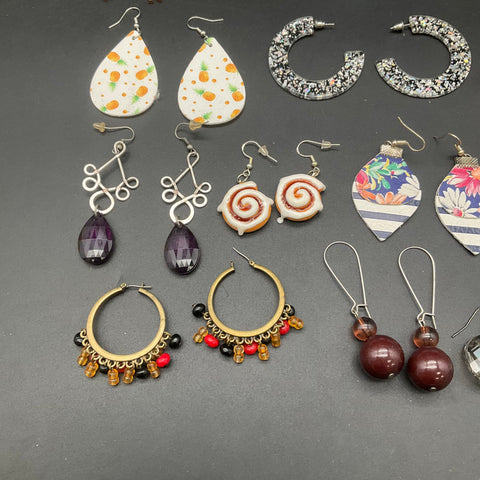 Fashion Jewelry Earrings Lot of 28 Statement Boho Hoop Drop Dangle Styles