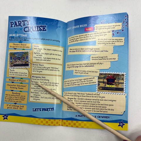 Mario Party 7 Nintendo GameCube Official Case Manual Inserts ONLY NO DISC