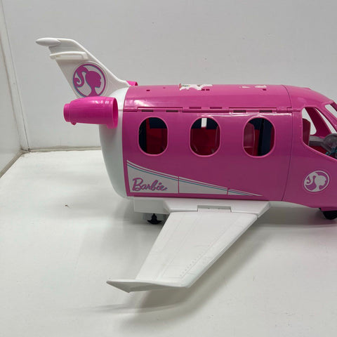 Mattel Barbie Glam Vacation Jet Airplane Toy 2012 Pink Folds Open Seats Dolls