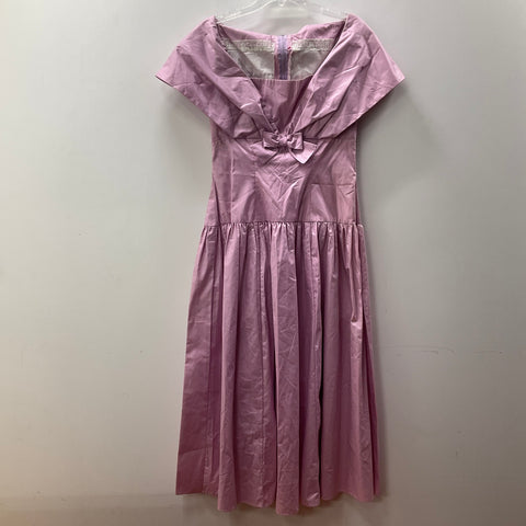 Priscilla of Boston Purple Drop Waist Sample Dress Size 8 Vintage 80s Does 50s