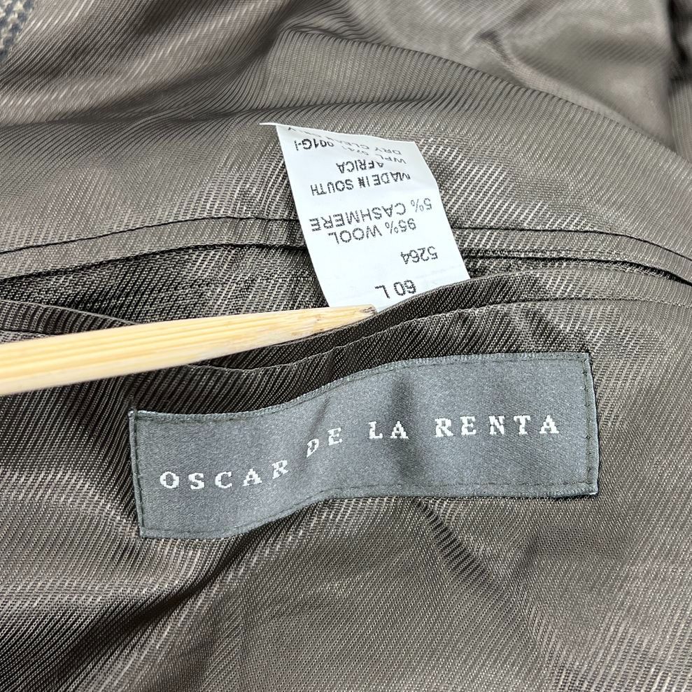 Oscar De La Renta Lot of 2 Gray Wool Cashmere Blazer Jacket Men's 60L