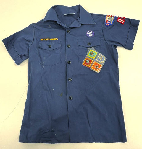 Vintage 80s & Modern Boy Scouts BSA Uniform Shirt Lot of 3 Youth Large NWT