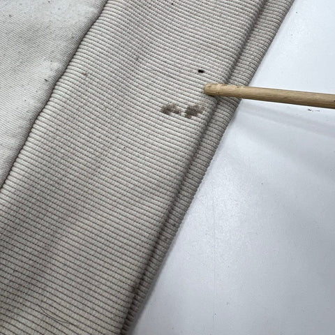 Rebel Vengeance Men's Crewneck Sweatshirt Off White Graphic Skull Rib Cage Sze L