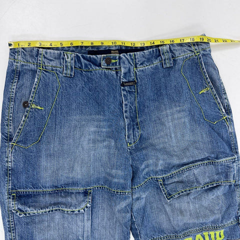 Vintage Y2K Marithe Francois Girbaud Men's Baggy Shuttle Tape Jeans Blue Sz 40M