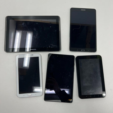 Samsung Galaxy Tab Tablet 5-Piece Lot For Parts or Repair AS-IS