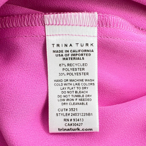 Trina Turk Women's Pink Silia Off-The-Shoulder Ruffle Sleeve Top Sz XXL NWT
