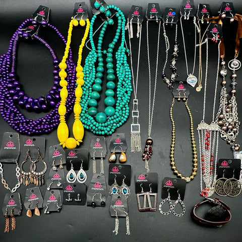 Paparazzi Fashion Jewelry Lot of 35+ Necklaces Earrings Bracelet Boho Styles