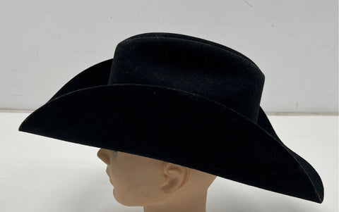 Twinstone Men's Black 4X Felt Western Cowboy Hat Vintage 90s Size 6 7/8