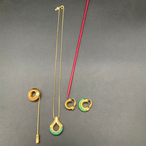 Vintage Trifari Crown Trifari Jewelry Lot of 10 Necklaces Earrings Bangle Pin