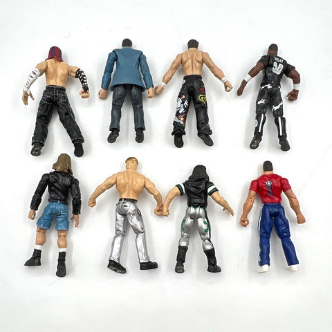 WWE Wrestling Action Figure Lot 8 Figures Jeff Hardy Kurt Angle Triple H Jericho