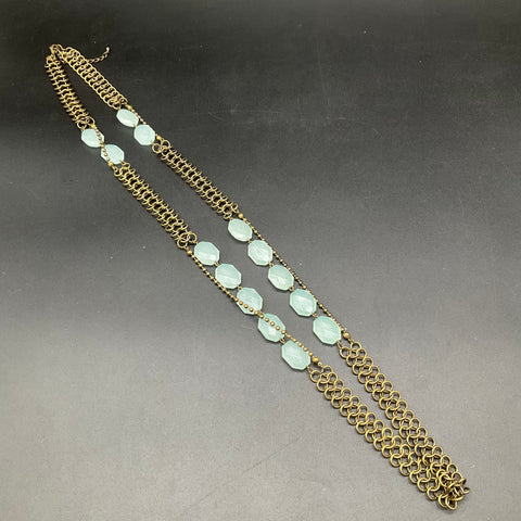 Cookie Lee Costume Jewelry Lot of 2 Necklaces Gold Tone Silver Tone Boho Style