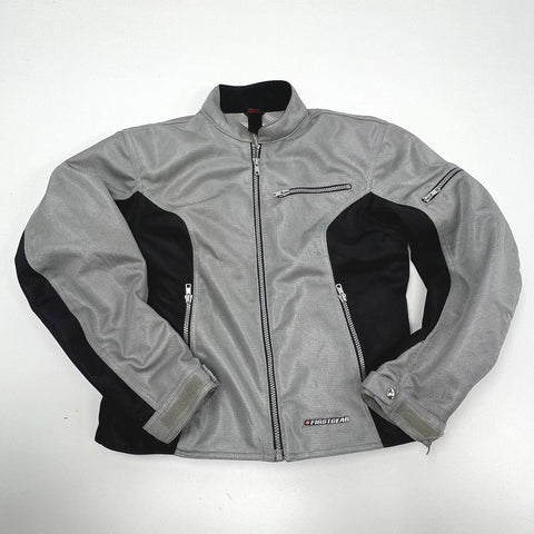 First Gear Hypertex Riding Equipment Jacket Women's Large Silver Black