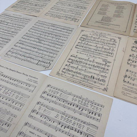 Lot of 9 Vintage Sheet Music 1910s-1940s Pretty Baby Li'l Liza Jane The Etude