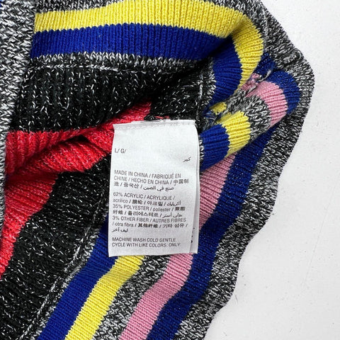INC International Concepts Women's Multicolor Striped Metallic Sweater Sz L
