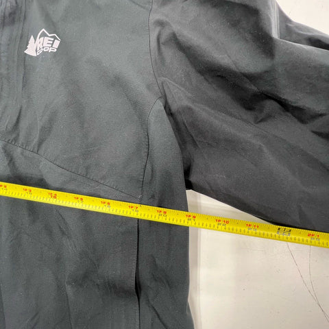 REI Co-op Black Gore-Tex Hooded Waterproof Rain Jacket Women's XL