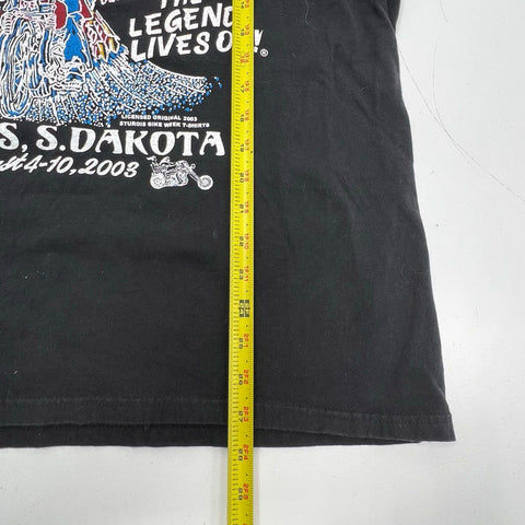 Vintage 2003 Sturgis Bike Week 63rd Annual Biker Eagle T-Shirt Dbl Sided Sz XL