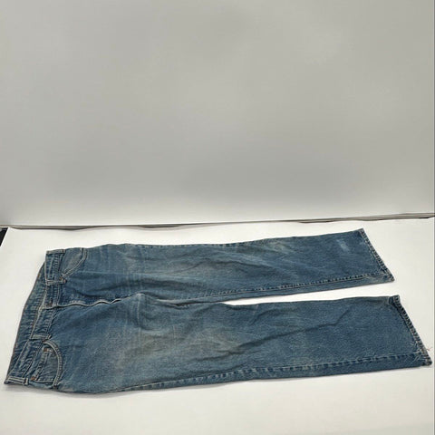 Vintage 90s Levi's Men's Blue Faded Straight Leg Denim Jeans Sz 36x30